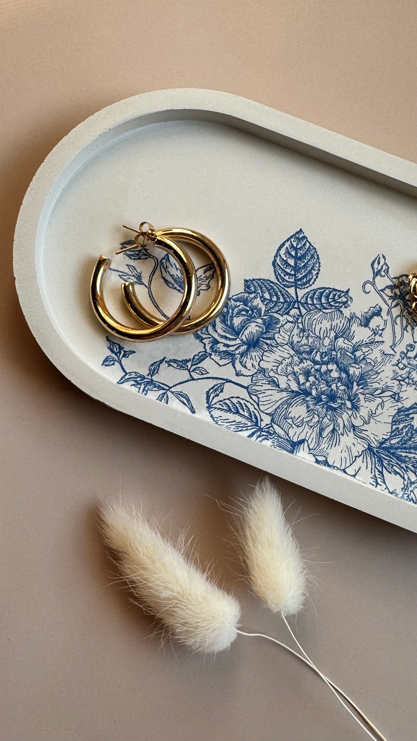 Blue & White ‘Porcelain’ Tray & Ring Holder Bundle