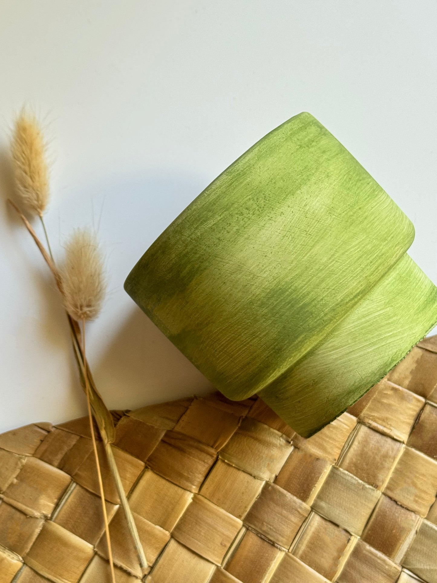‘Tasa²’ Bamboo Concrete Candle — Kawayan at Bulaklak