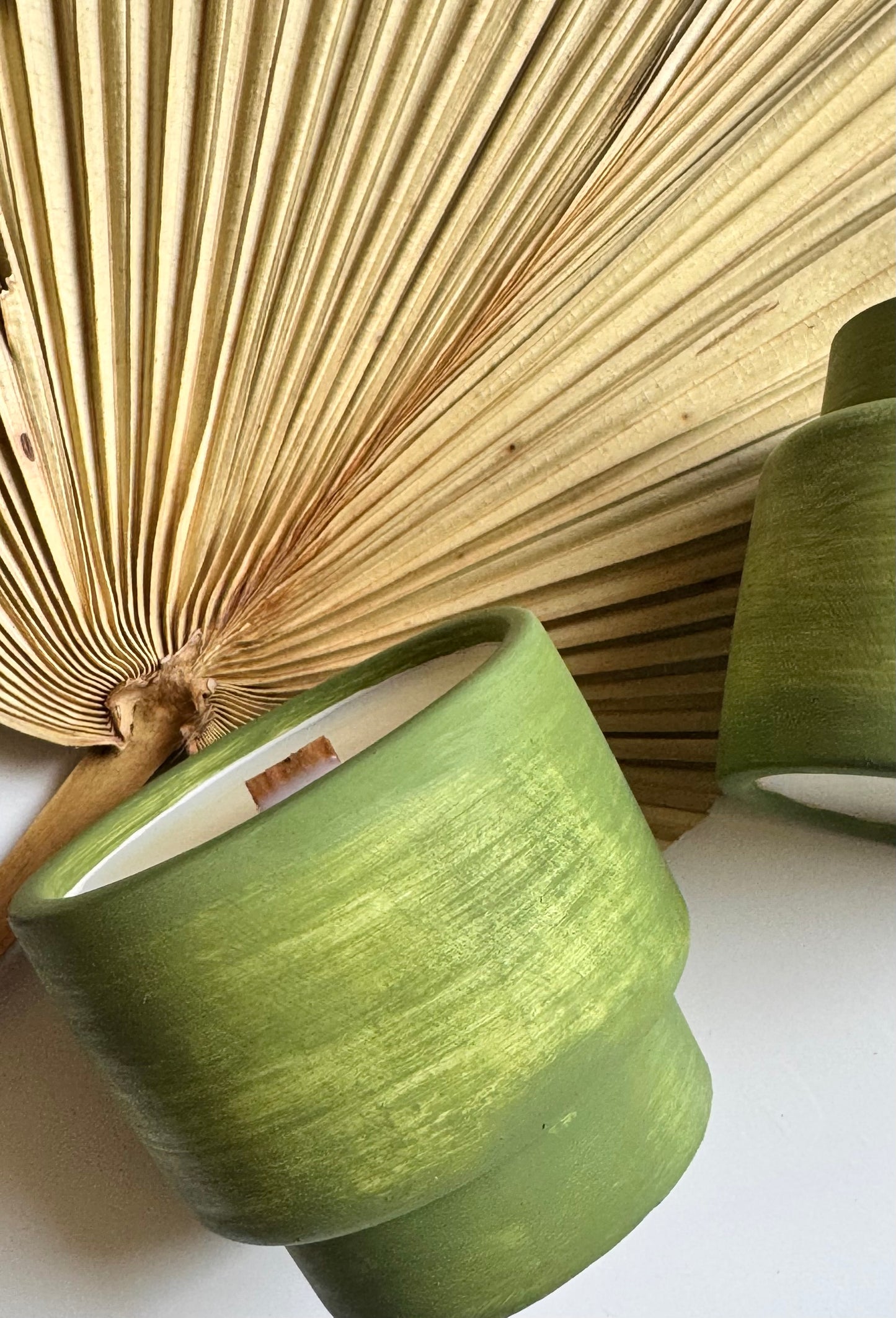 ‘Tasa²’ Bamboo Concrete Candle — Kawayan at Bulaklak