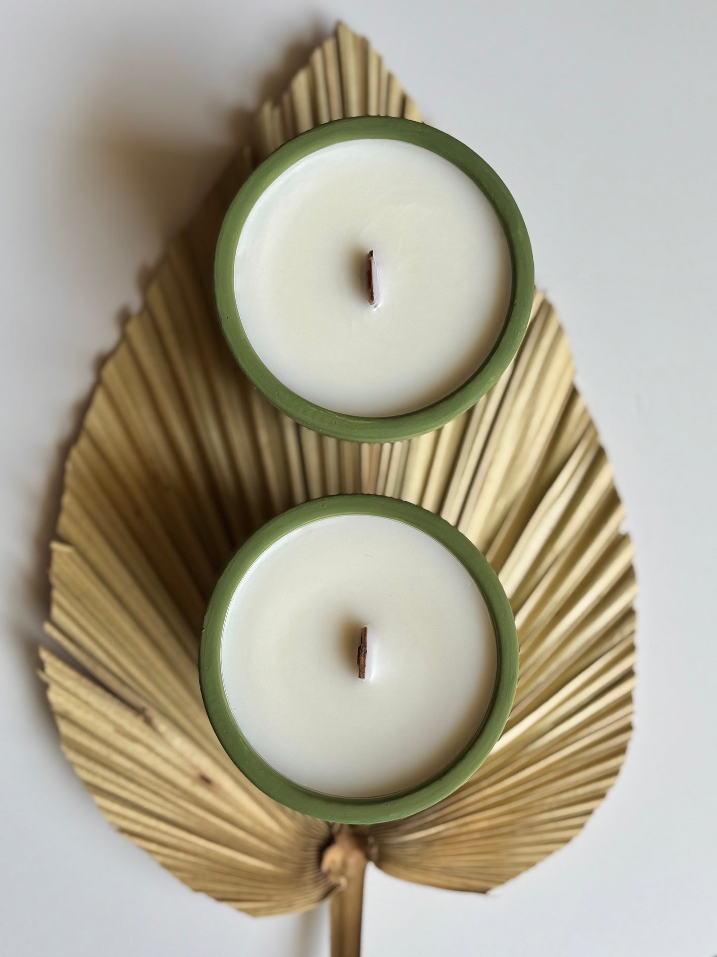 ‘Tasa²’ Bamboo Concrete Candle — Kawayan at Bulaklak