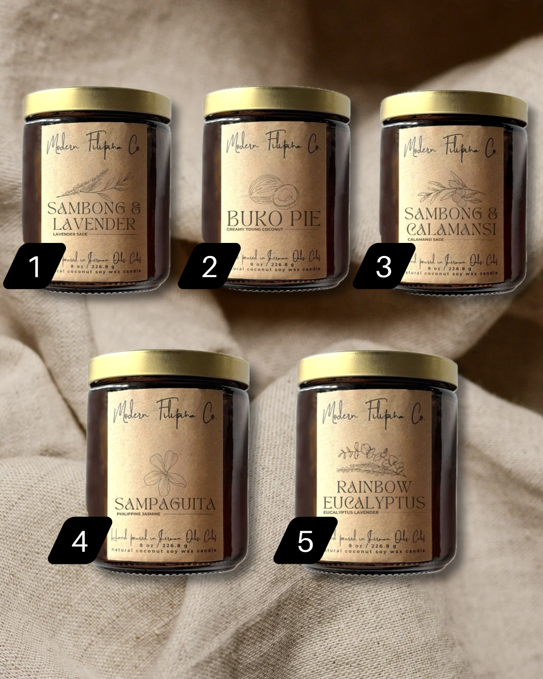 8 oz. ‘Cocoa’ Glass Candle