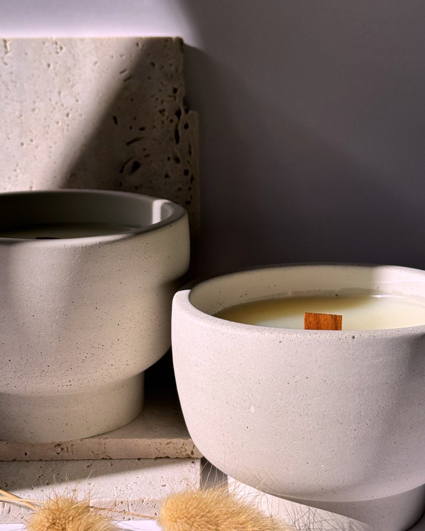 ‘Tasa’ Concrete Candle 8oz. — Sampaguita