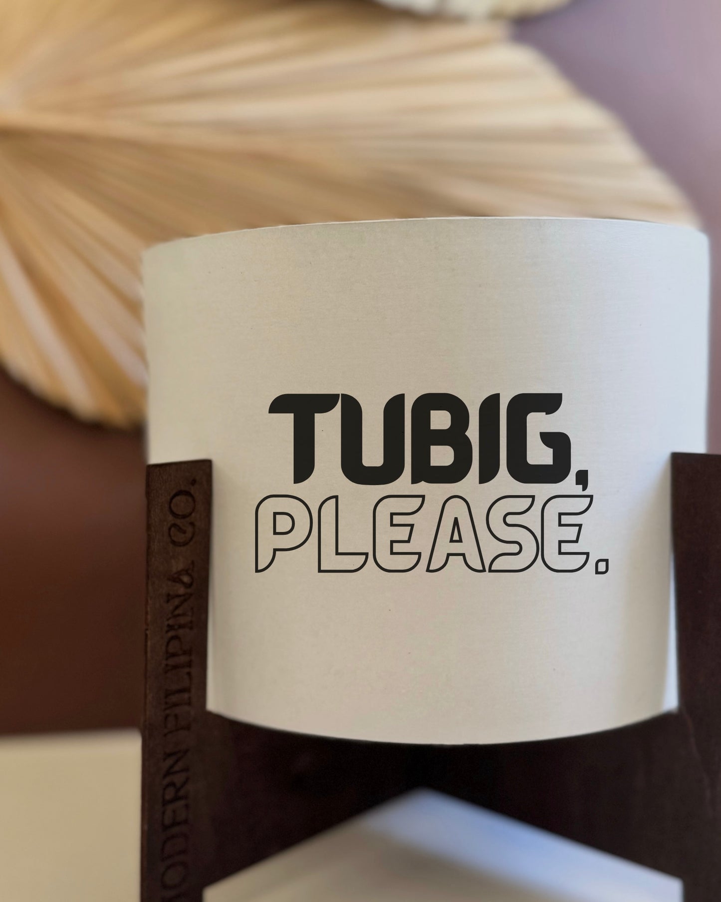 Concrete Planter Pot & Stand — Punny Tagalog Phrases